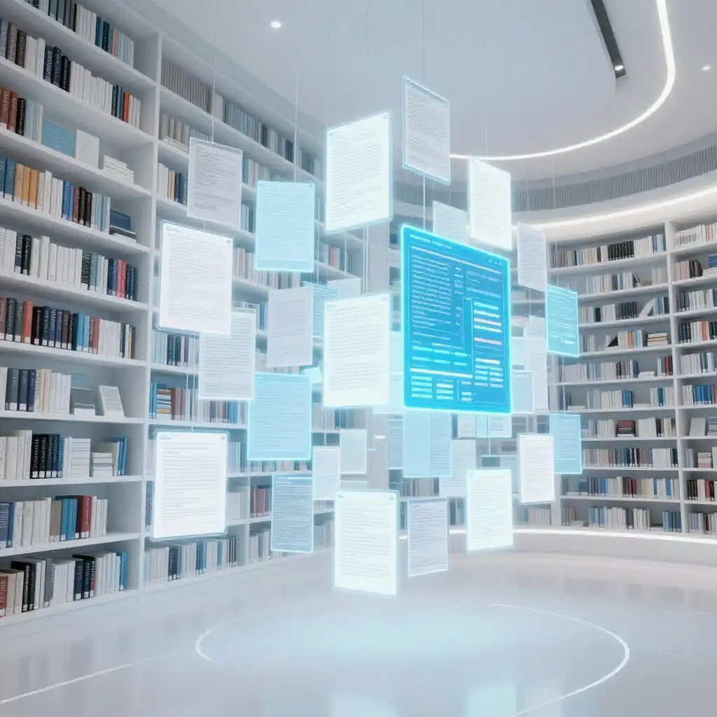 Représentation de l’index Google comme une bibliothèque numérique de pages web