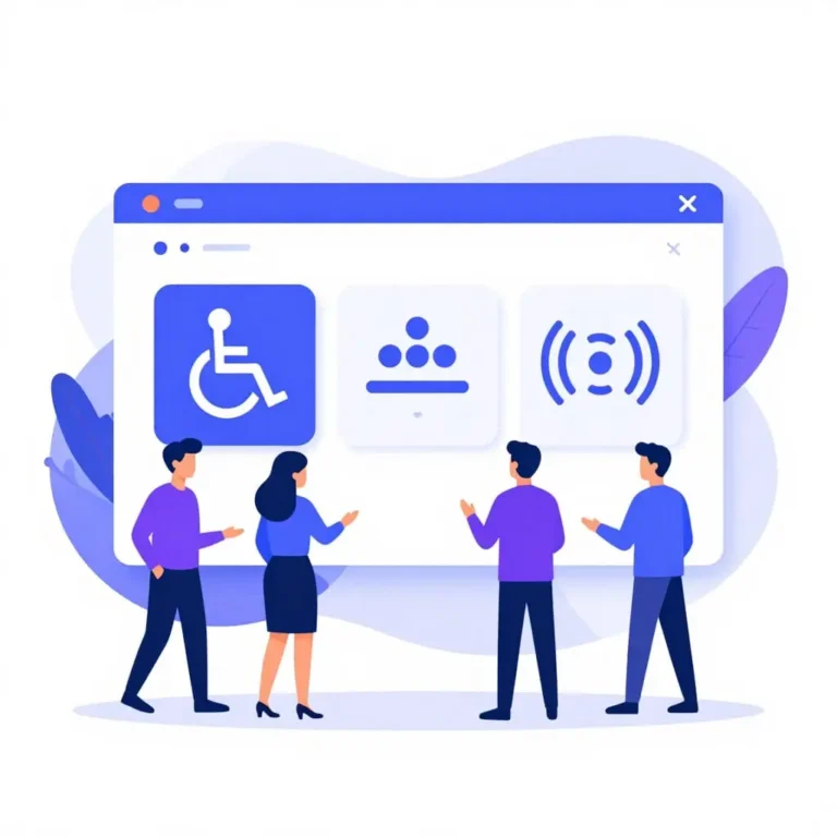 Illustration représentant les principes de l'accessibilité d'un site web.
