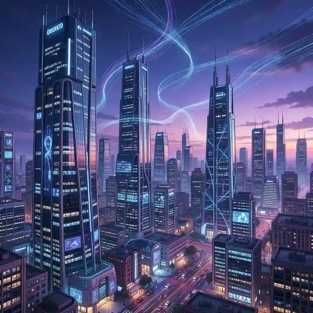 Représentation de la transformation des entreprises par l’intelligence artificielle.