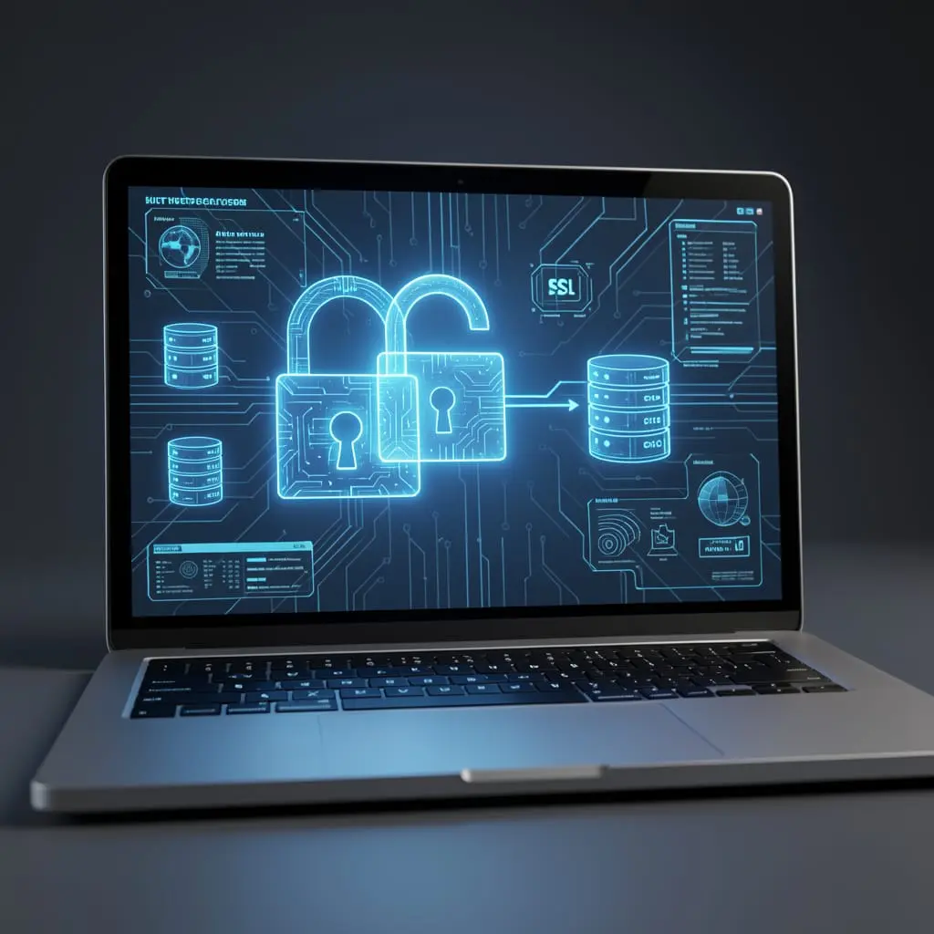 Illustration d'un certificat SSL protégeant une connexion HTTPS.