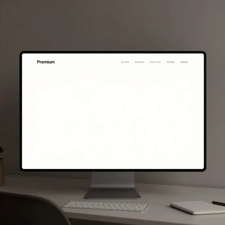 Exemple de design minimaliste moderne pour un site web.
