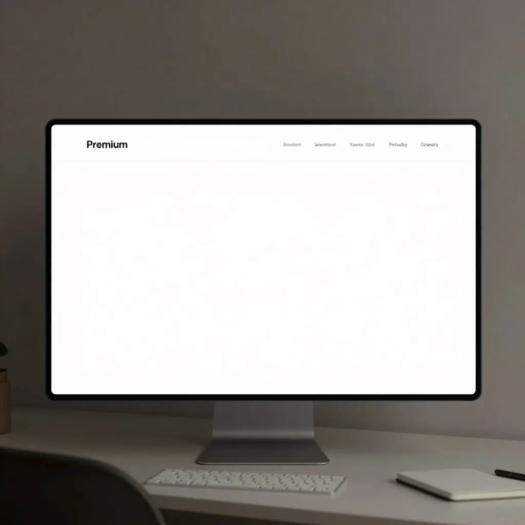 Exemple de design minimaliste moderne pour un site web.