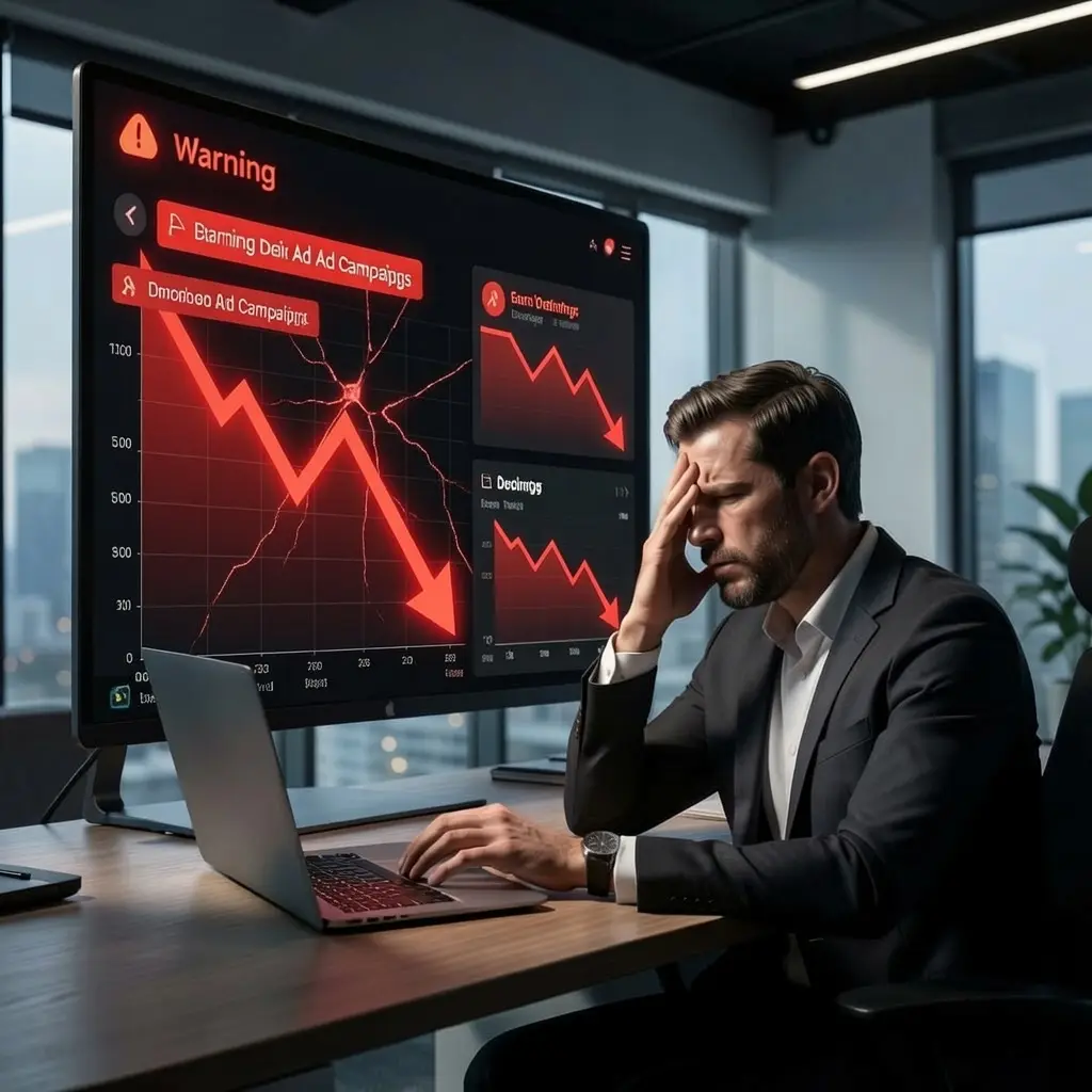 Illustration des erreurs courantes qui font perdre de l’argent sur Google Ads.
