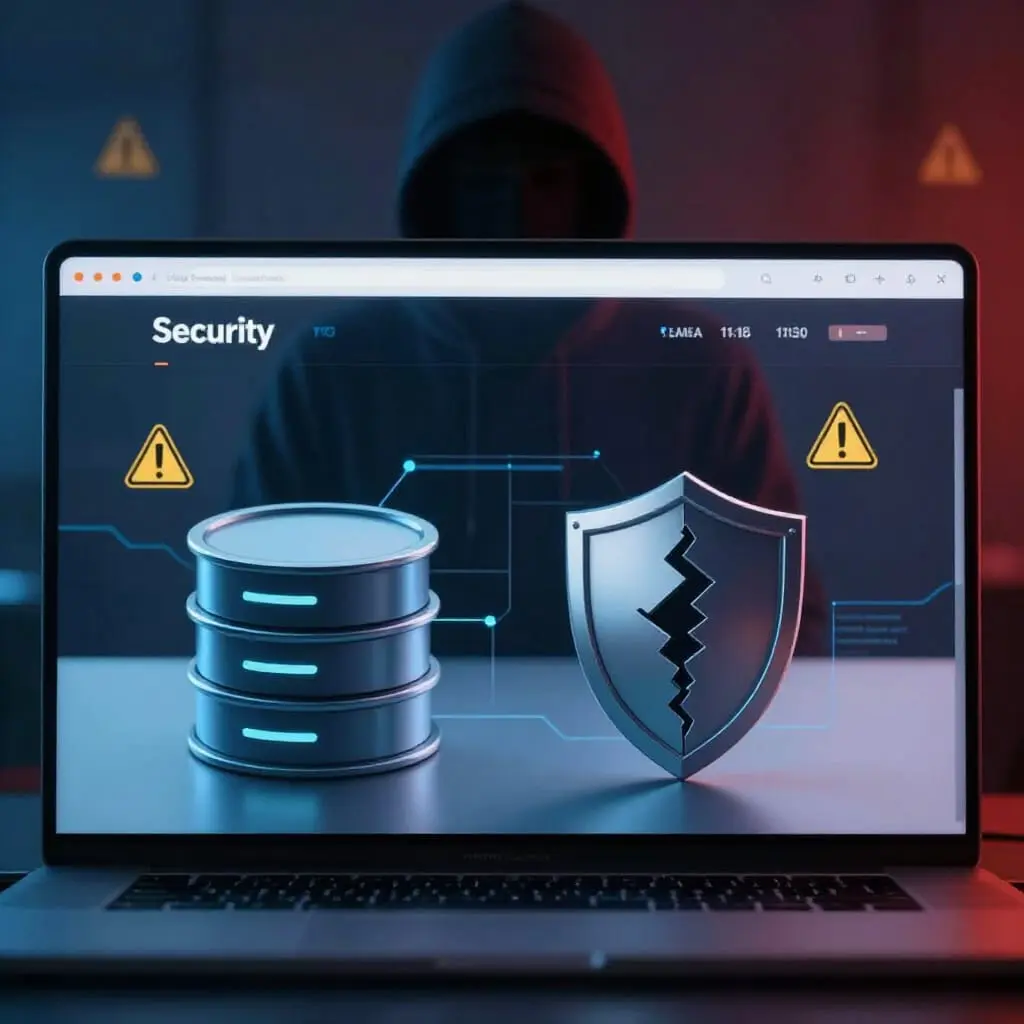 Illustration des principales failles de sécurité pouvant affecter un site web.