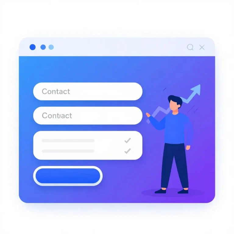 Illustration d'un formulaire web optimisé pour améliorer le taux de conversion.
