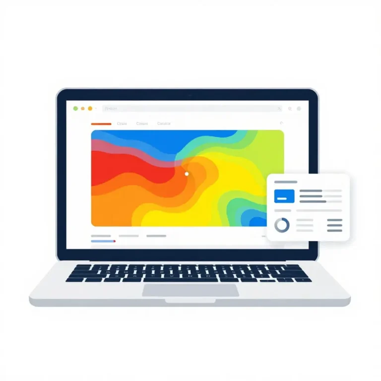 Illustration d'une heatmap utilisée pour analyser le comportement des utilisateurs.