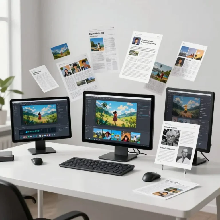 Illustration des meilleurs outils d’intelligence artificielle pour la création de contenu digital.