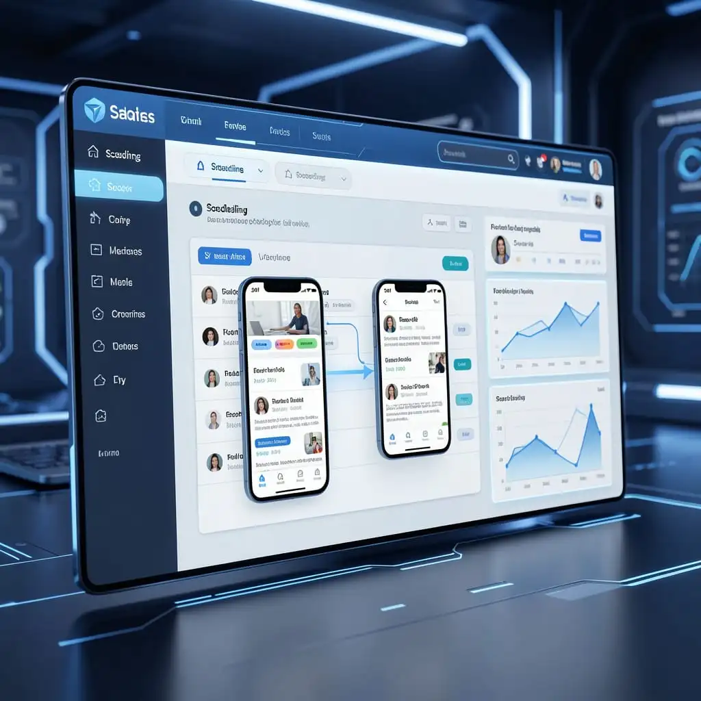 Interface d’outils de programmation de publications sur les réseaux sociaux.