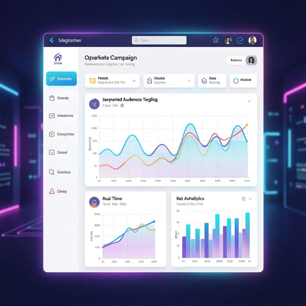 Tableau de bord marketing optimisé par l’intelligence artificielle.