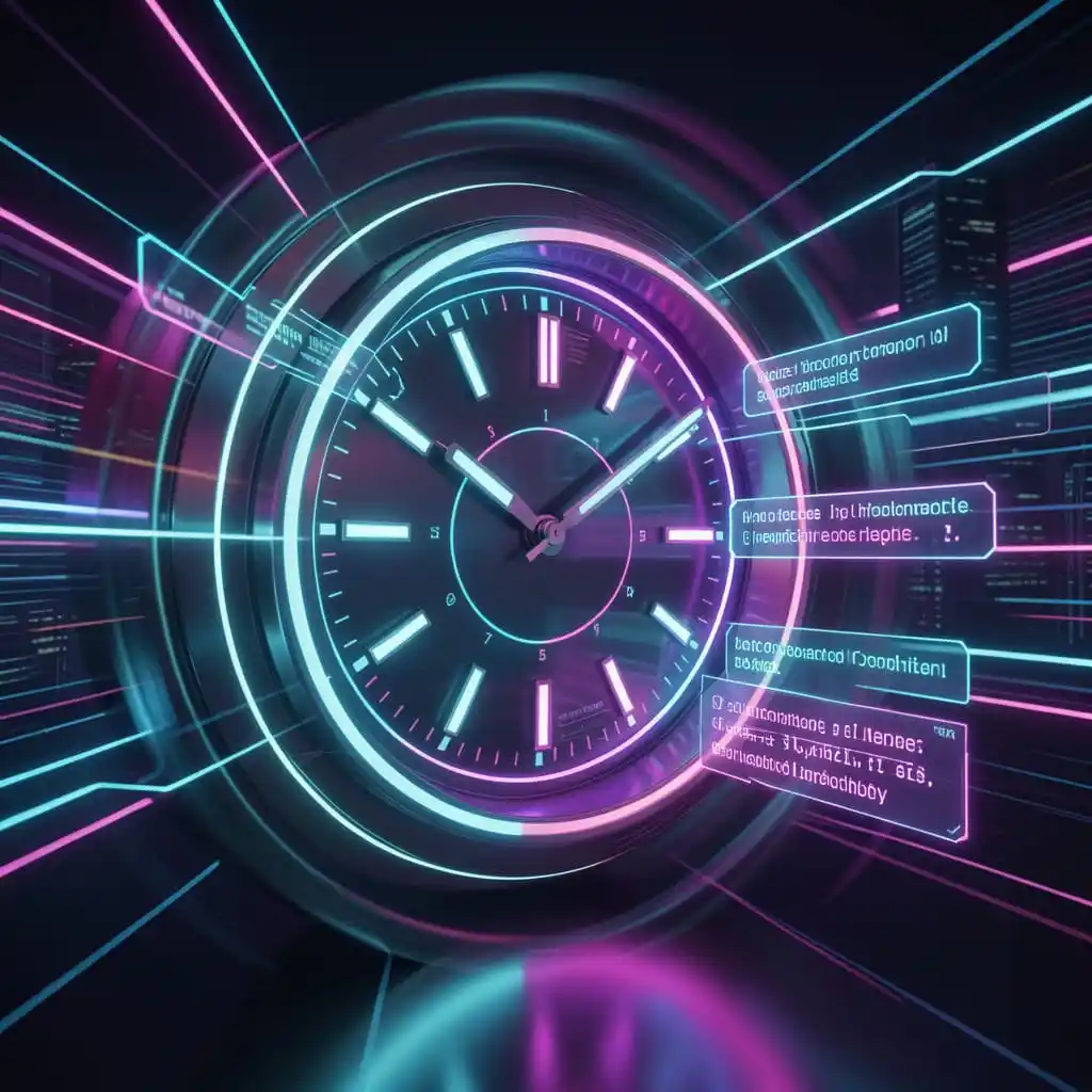 Illustration du gain de temps grâce à des prompts d’intelligence artificielle.