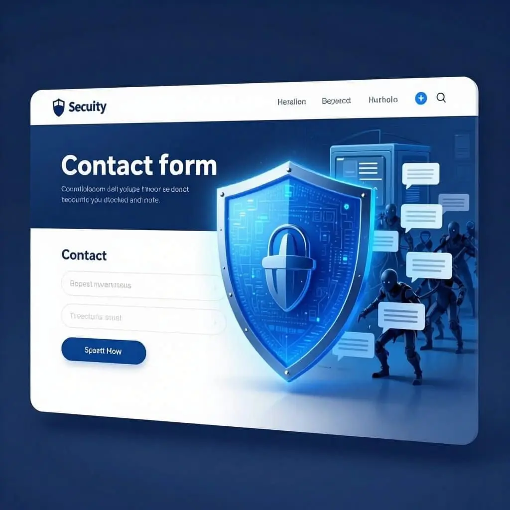 Illustration d'un formulaire de contact protégé contre le spam.