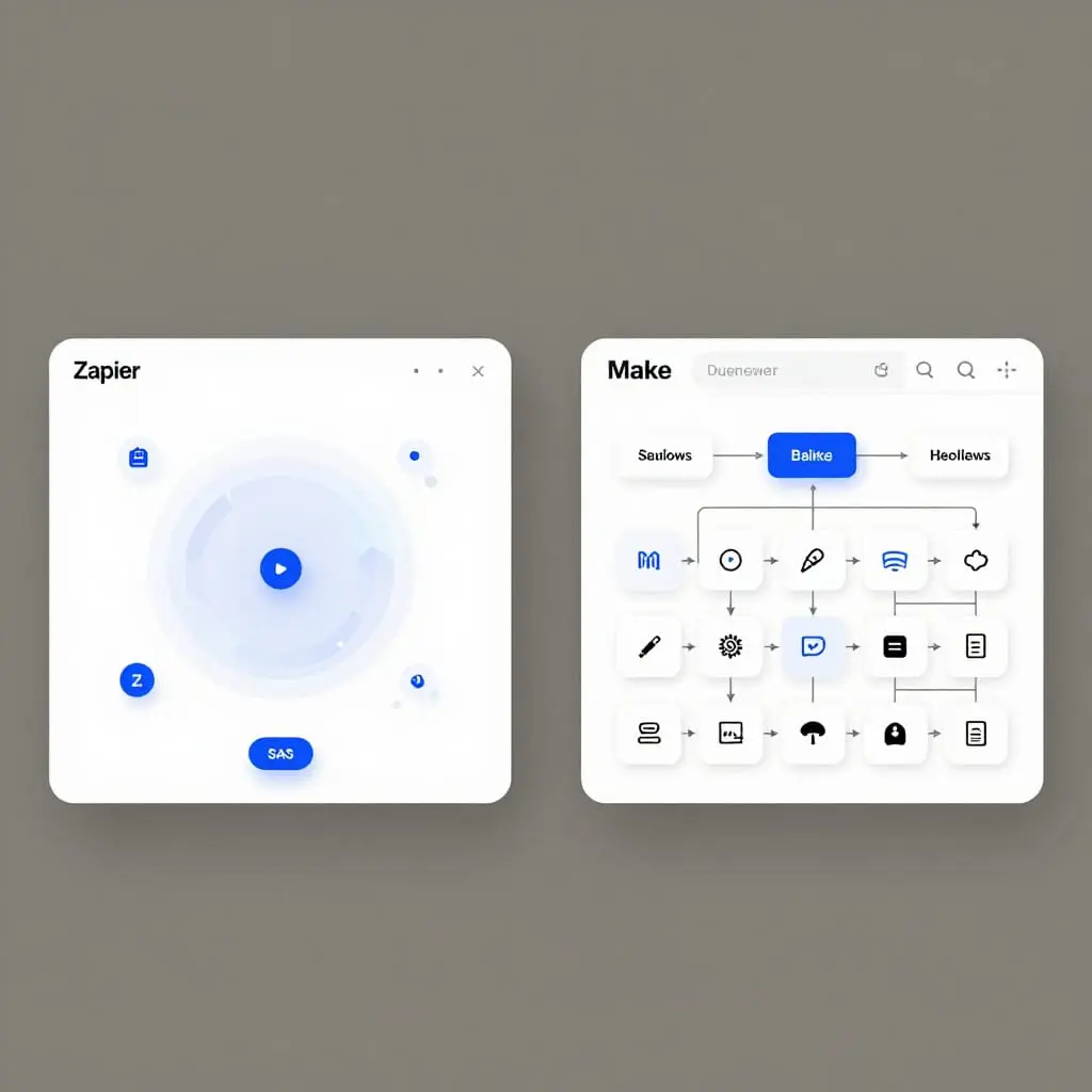 Comparaison entre Zapier et Make pour choisir un outil d’automatisation